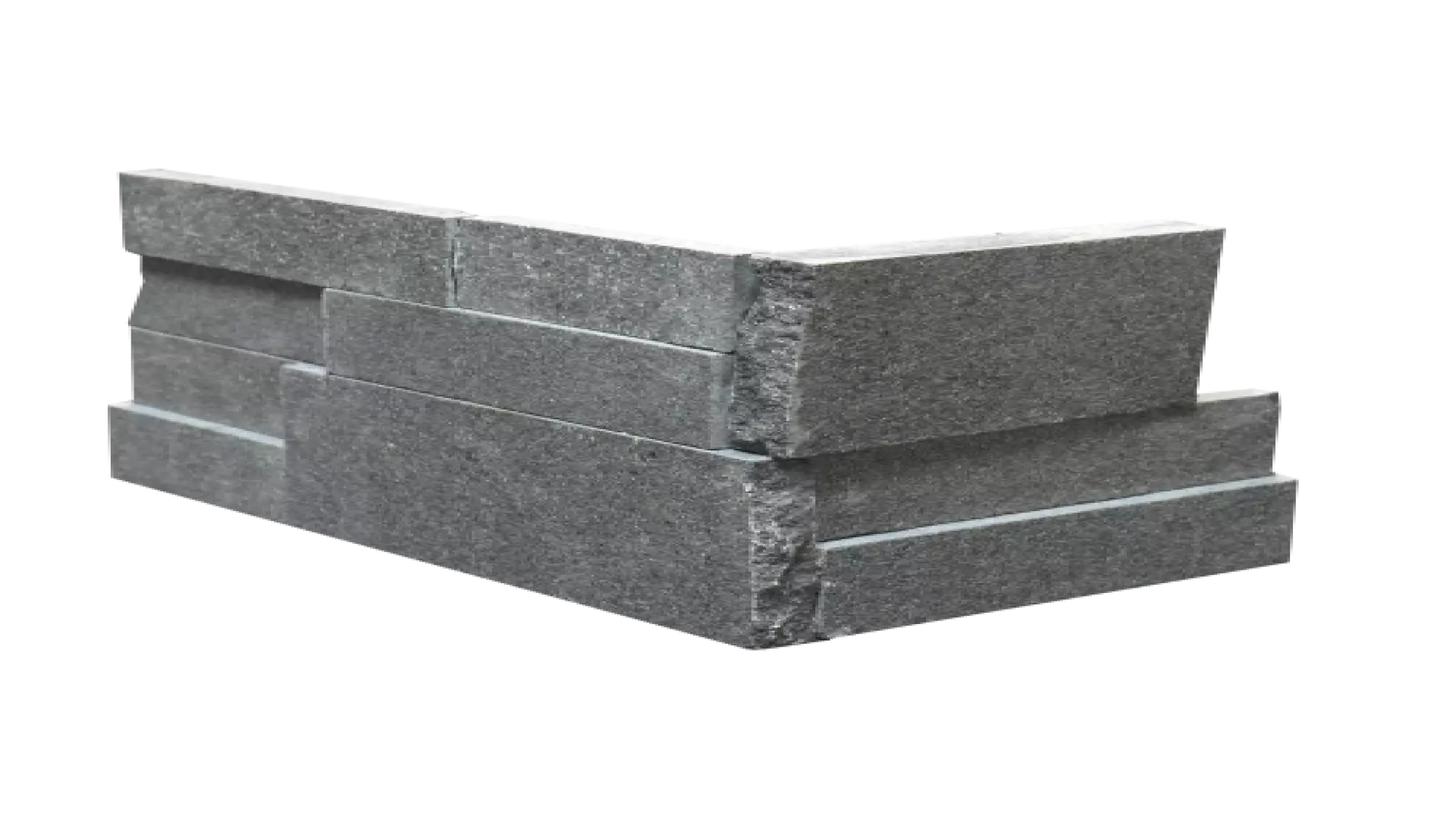 Absolute Black 6" X 24" Flamed Granite Ledger Corner material