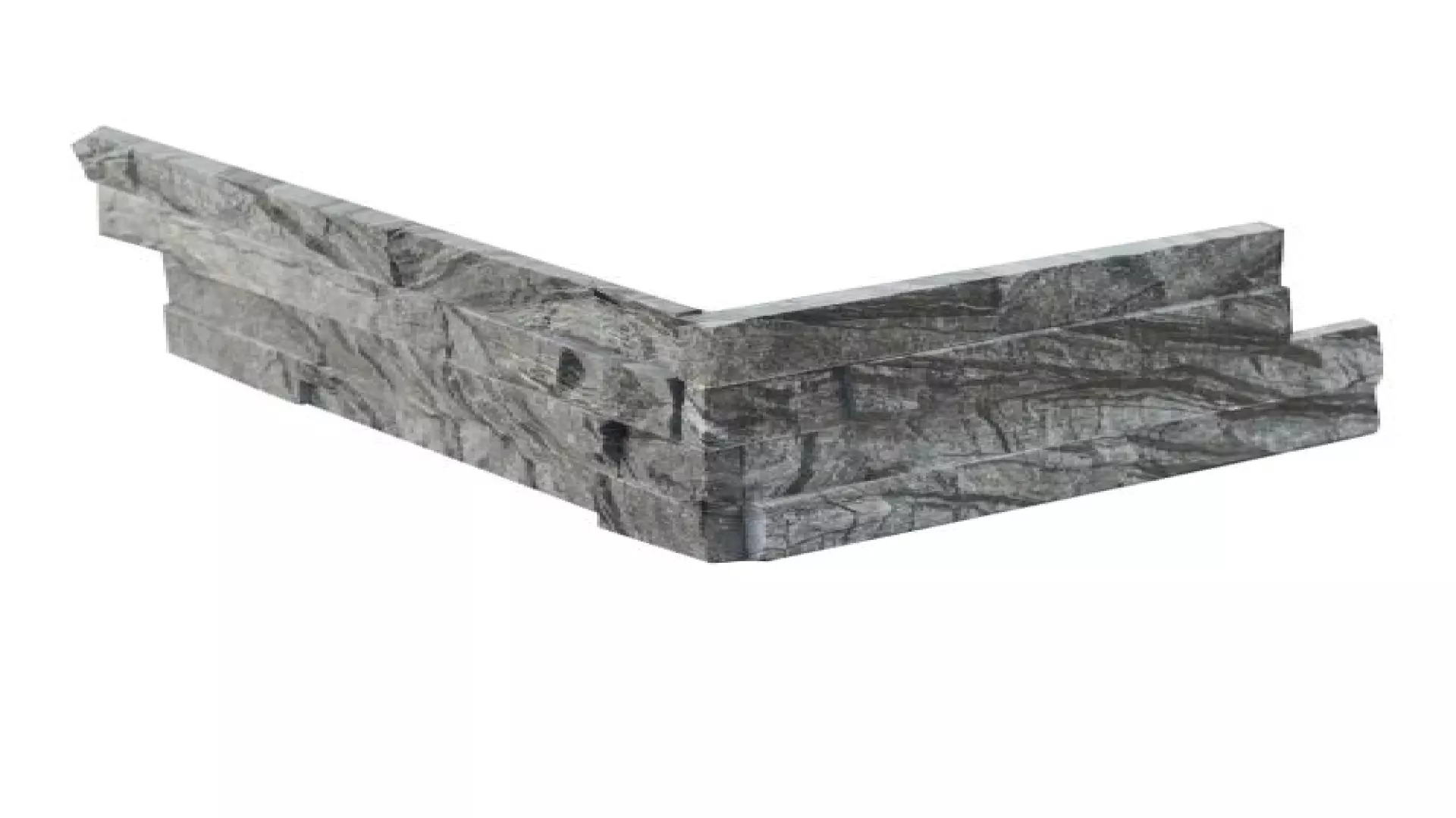 Silver Sheen 6" X 26" Split Face Ledger Corner material