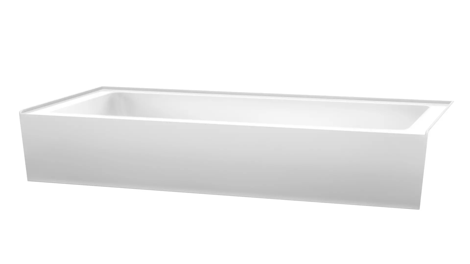 Grayley 66 x 32 Inch Alcove Bathtub in White with Right-Hand Drain and Overflow Trim in Polished Chrome material