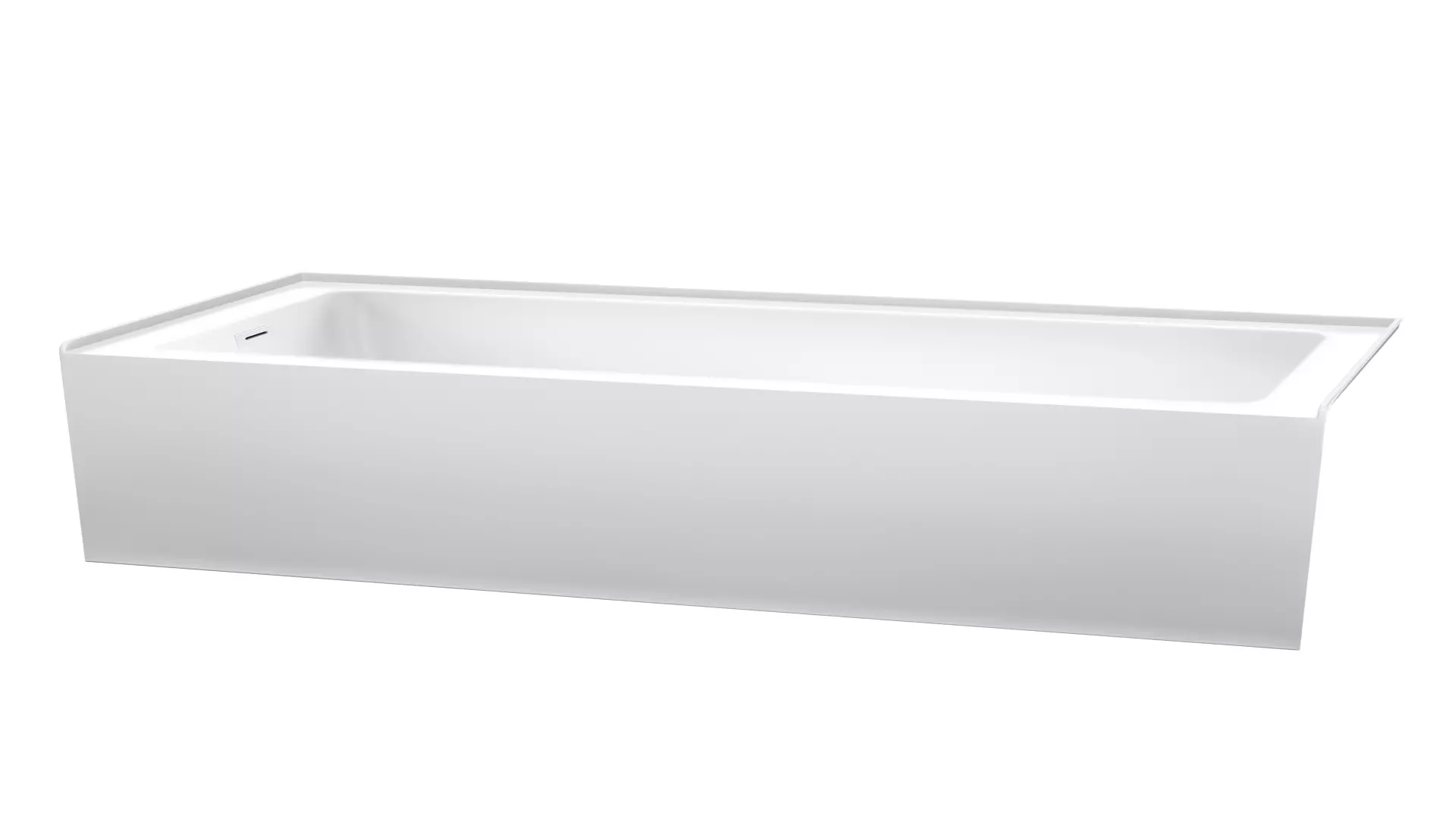 Grayley 66 x 30 Inch Alcove Bathtub in White with Left-Hand Drain and Overflow Trim in Shiny White material