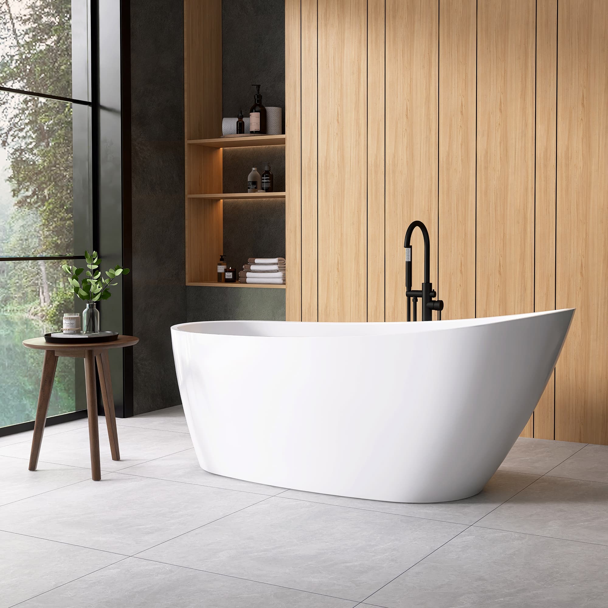 Vinnova Lahore 59.1" x 29.1" Soaking Bathtub material