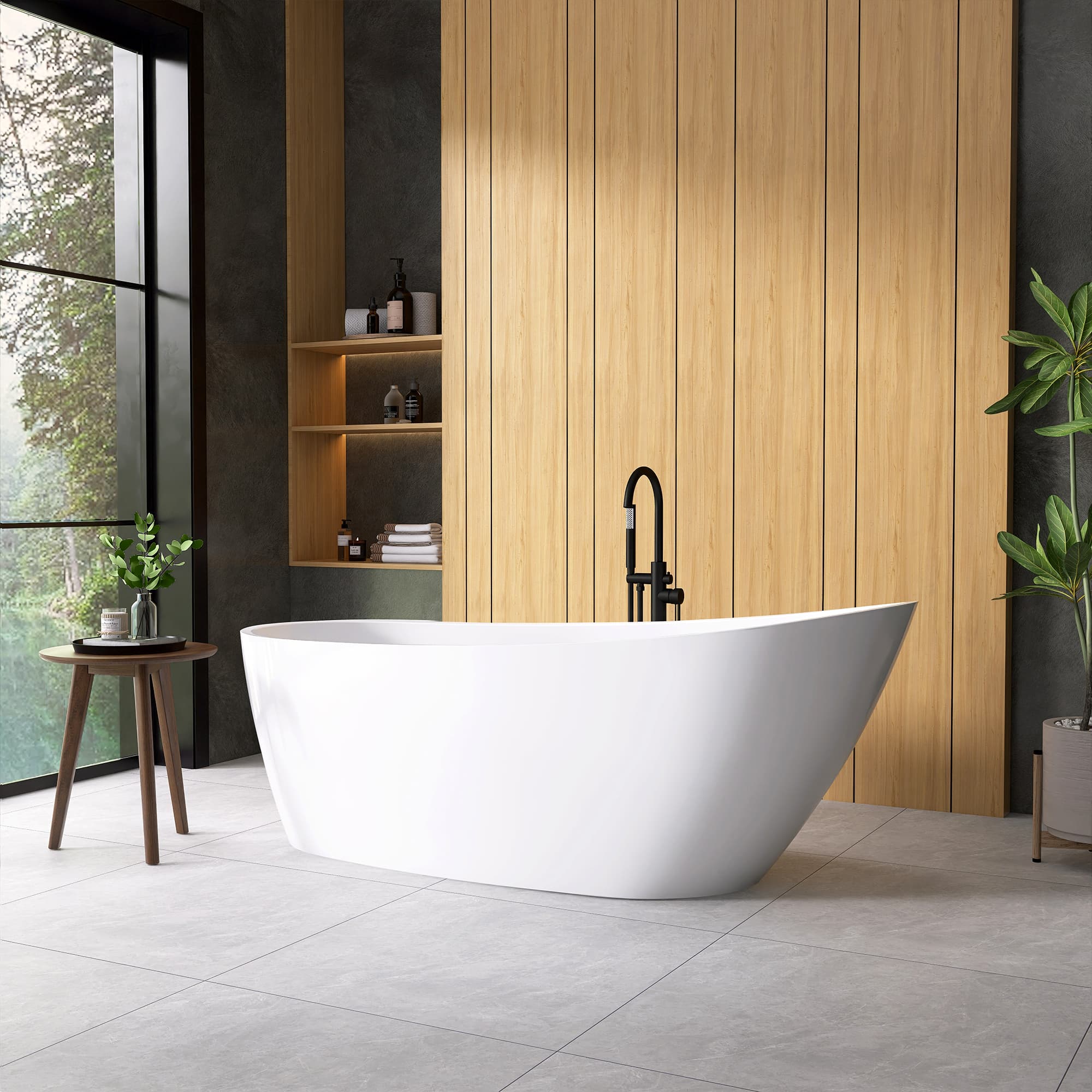 Vinnova Lahore 66.9" x 29.1" Soaking Bathtub material