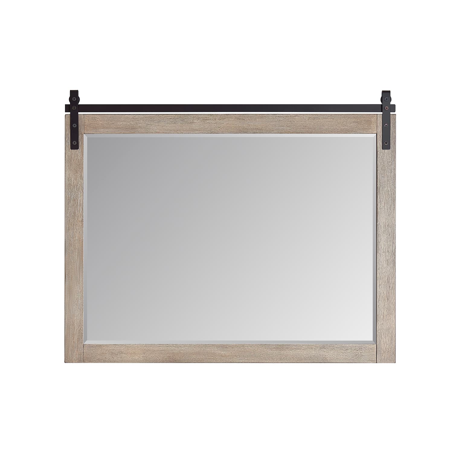 Cortes 48" Rectangular Bathroom Vanity Barndoor Wall Mount Mirror in Grey material