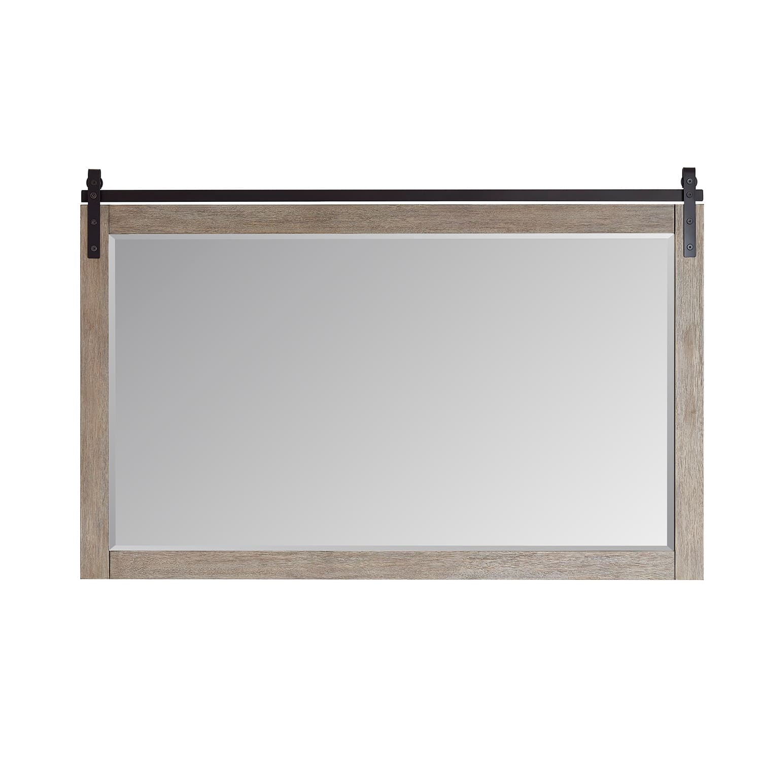 Cortes 60" Rectangular Bathroom Vanity Barndoor Wall Mount Mirror in Grey material