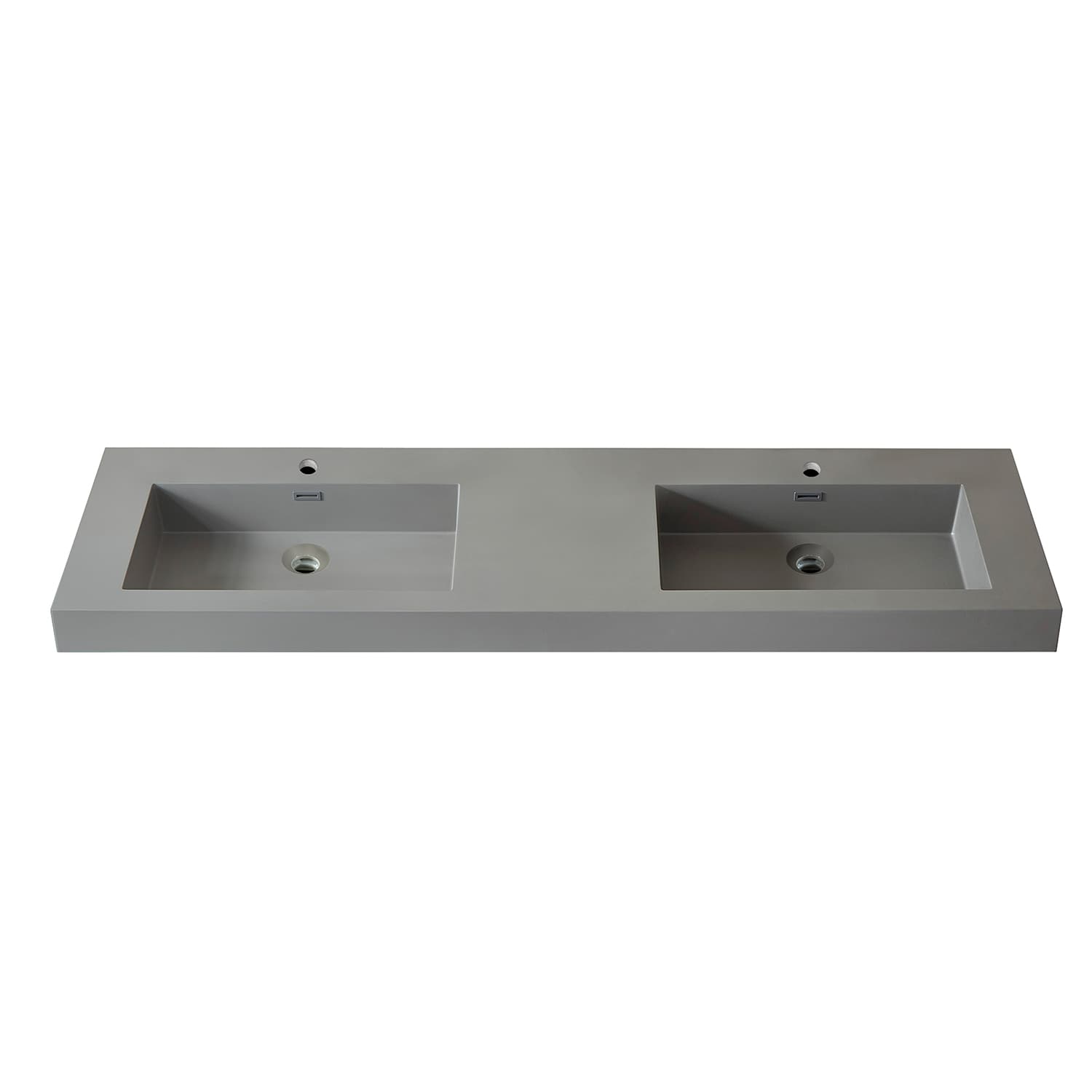 Vinnova Ablitas 71.7 in. Rectangular Grey Finish Composite Granite Stone Console Bathroom Vanity Sink material