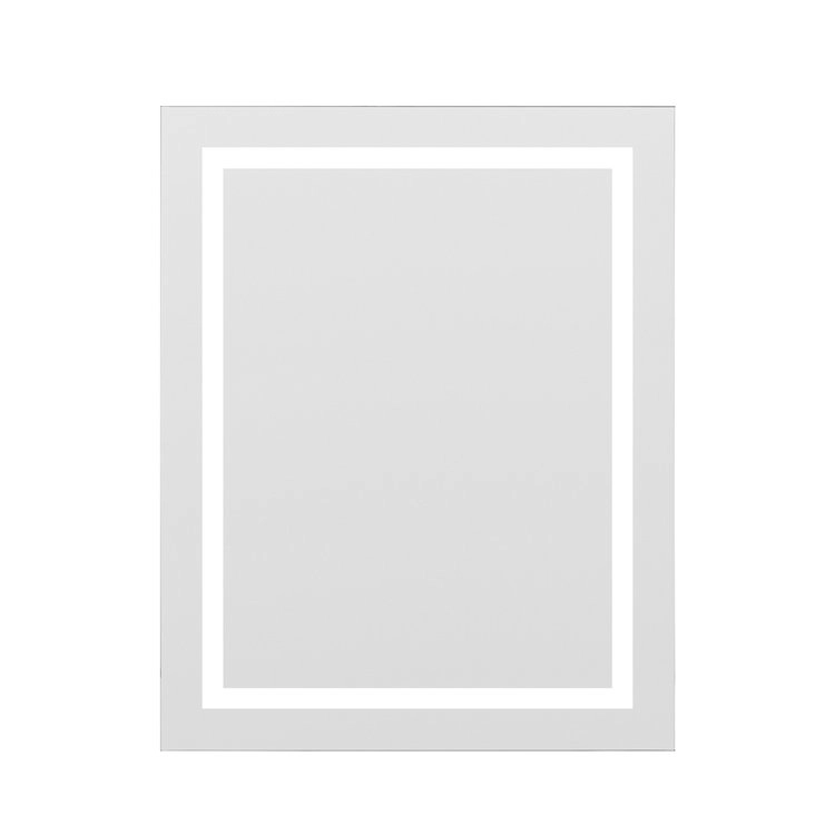 Miramar 24x30 Lighted Mirror with Dimmer and Defogger, Wall Switch Direct material