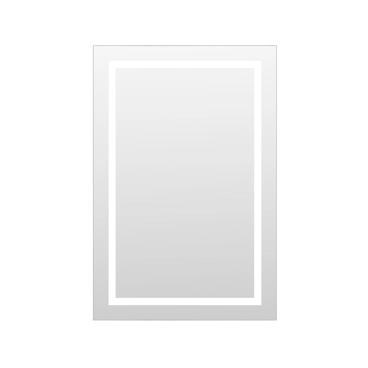 Miramar 24x36 Lighted Mirror with Dimmer and Defogger, Wall Switch Direct material
