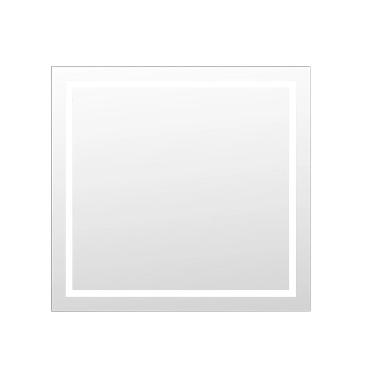 Miramar 34x36 Lighted Mirror with Dimmer and Defogger, Wall Switch Direct material
